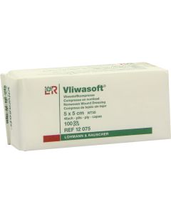 VLIWASOFT Vlieskompressen 5x5 cm unsteril 4l.