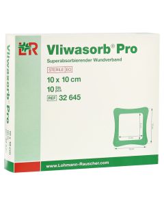 VLIWASORB Pro suberabsorb.Komp.steril 10x10 cm