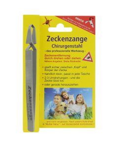 ZECKENZANGE Chirurgenstahl geriffelt