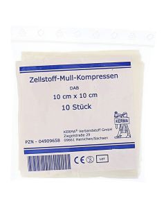 ZELLSTOFF MULLKOMPRESSEN 10x10 cm unsteril