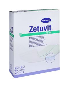 ZETUVIT Plus extrastarke Saugkompr.steril 10x10 cm