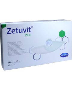 ZETUVIT Plus extrastarke Saugkompr.steril 10x20 cm