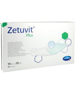 ZETUVIT Plus extrastarke Saugkompr.steril 10x20 cm