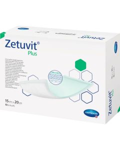 ZETUVIT Plus extrastarke Saugkompr.steril 15x20 cm