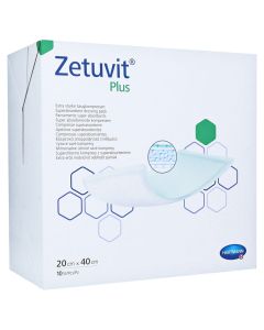 ZETUVIT Plus extrastarke Saugkompr.steril 20x40 cm