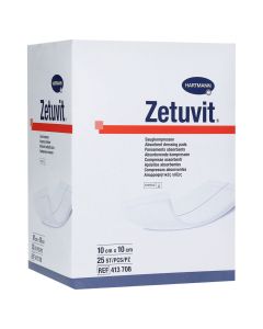 ZETUVIT Saugkompressen steril 10x10 cm CPC