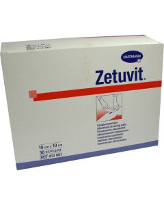 ZETUVIT Saugkompressen unsteril 10x10 cm