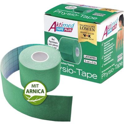 AKTIMED Tape Plus elast.m.Zusatzn.5cmx5m green