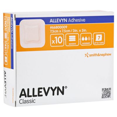 ALLEVYN Adhesive 7,5x7,5 cm hydrozell.Verband