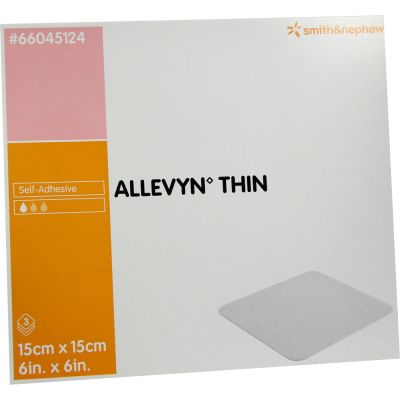 ALLEVYN Thin 15x15 cm dünne Wundauflage