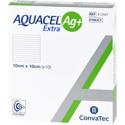 AQUACEL Ag+ Extra 10x10 cm Kompressen