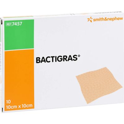 BACTIGRAS antiseptische Paraffingaze 10x10 cm