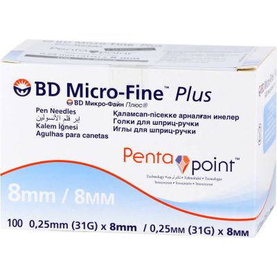 BD MICRO-FINE+ 8 Pen-Nadeln 0,25x8 mm