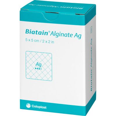 BIATAIN Alginate Ag Kompressen 5x5 cm mit Silber