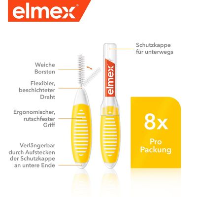 ELMEX Interdentalbürsten ISO Gr.4 0,7 mm gelb
