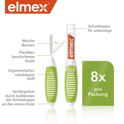 ELMEX Interdentalbürsten ISO Gr.5 0,8 mm grün