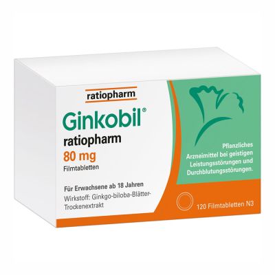 Ginkobil® ratiopharm 80mg mit Ginkgo biloba