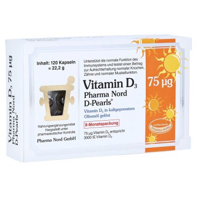 VITAMIN D3 75 myg Pharma Nord D-Pearls Kapseln