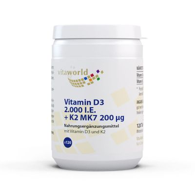 VITAMIN D3+K2 2.000 I.E./200 myg Tabletten