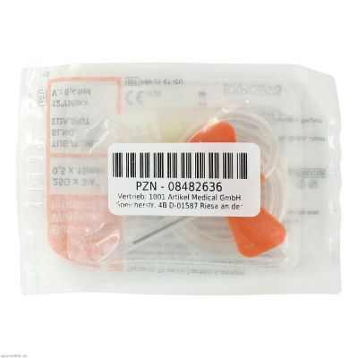 BUTTERFLY Infusionszubehör 25 G orange