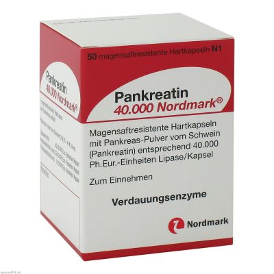 PANKREATIN 40.000 Nordmark magensaftres.Hartkaps.