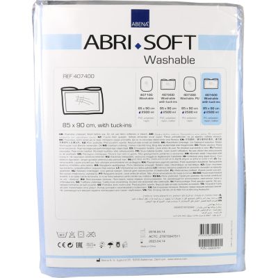 ABRI Soft waschb.Unterl.PU 85x90 cm m.Einsteckfl.