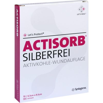 ACTISORB SILBERFREI 6,5x9,5 cm Kompressen