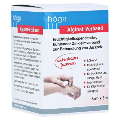 ALGINAT-Verband 6 cmx3 m kühlender Zinkleimverband