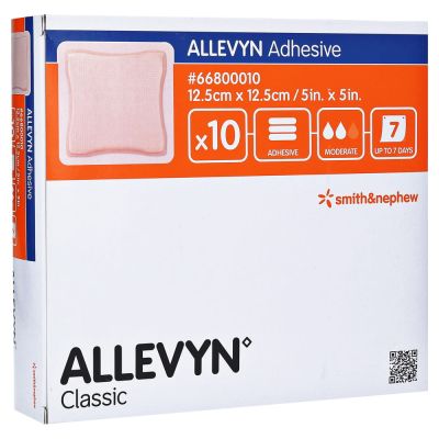 ALLEVYN Adhesive 12,5x12,5 cm haftende Wundauflage