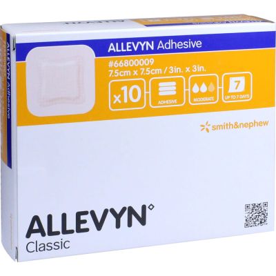 ALLEVYN Adhesive 7,5x7,5 cm haftende Wundauflage