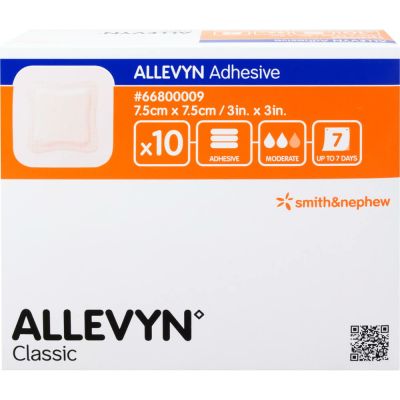 ALLEVYN Adhesive 7,5x7,5 cm haftende Wundauflage