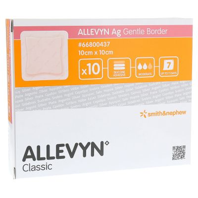 ALLEVYN Ag Gentle Border 10x10 cm Wundverband