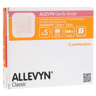 ALLEVYN Gentle Border 7,5x7,5 cm Schaumverb.