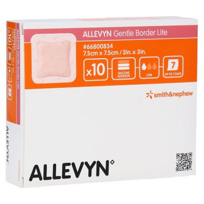 ALLEVYN Gentle Border Lite 7,5x7,5 cm Schaumverb.