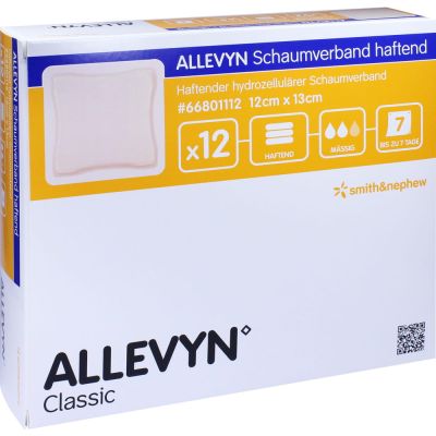 ALLEVYN Schaumverband 12x13 cm haftend