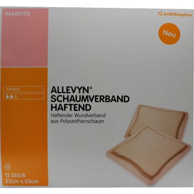 ALLEVYN Schaumverband 22x23 cm haftend