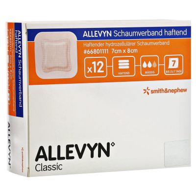 ALLEVYN Schaumverband 7x8 cm haftend