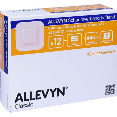 ALLEVYN Schaumverband 7x8 cm haftend