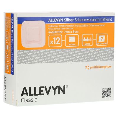 ALLEVYN Silber Schaumverb.7x8 cm haftend