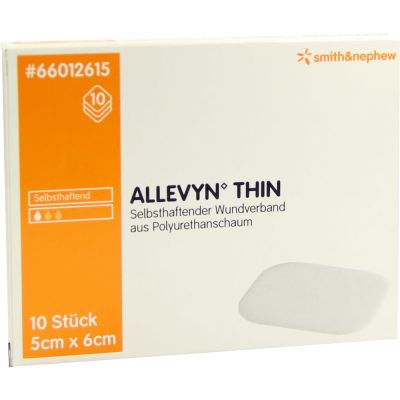 ALLEVYN Thin 5x6 cm dünne Wundauflage