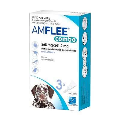 AMFLEE combo 268/241,2mg Lsg.z.Auf.f.Hunde 20-40kg