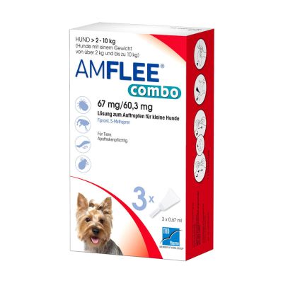 AMFLEE combo 67/60,3mg Lsg.z.Auftr.f.Hunde 2-10kg