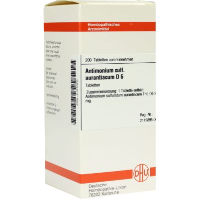 ANTIMONIUM SULFURATUM aurantiacum D 6 Tabletten