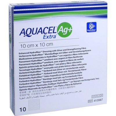 AQUACEL Ag+ Extra 10x10 cm Kompressen