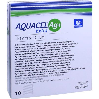 AQUACEL Ag+ Extra 10x10 cm Kompressen