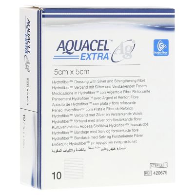 AQUACEL Ag Extra 5x5 cm Kompressen