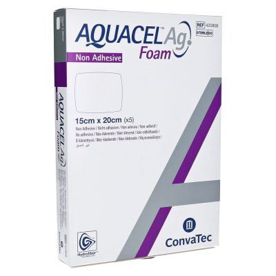 AQUACEL Ag Foam nicht adhäsiv 15x20 cm Verband