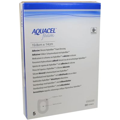 AQUACEL Foam adhäsiv Ferse 14x19,8 cm Verband