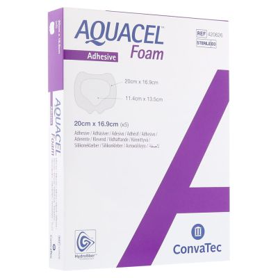 AQUACEL Foam adhäsiv Sakral 16,9x20 cm Verband