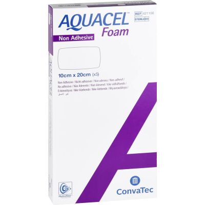 AQUACEL Foam nicht adhäsiv 10x20 cm Verband